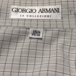 Giorgio Armani Long Sleeve Shirt Size 15.5 x 34-35